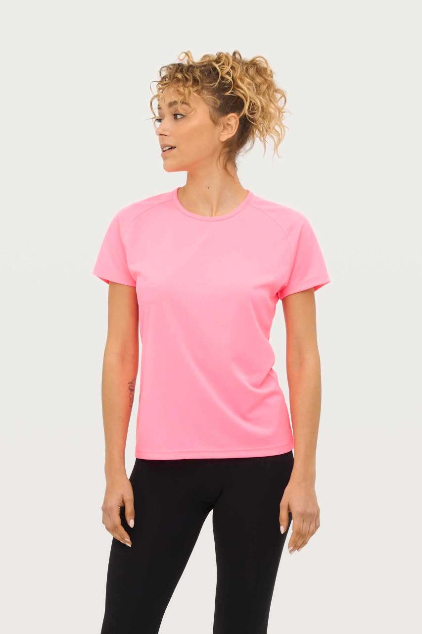 so01159 SOL'S SPORTY WOMEN - RAGLAN SLEEVED T-SHIRT