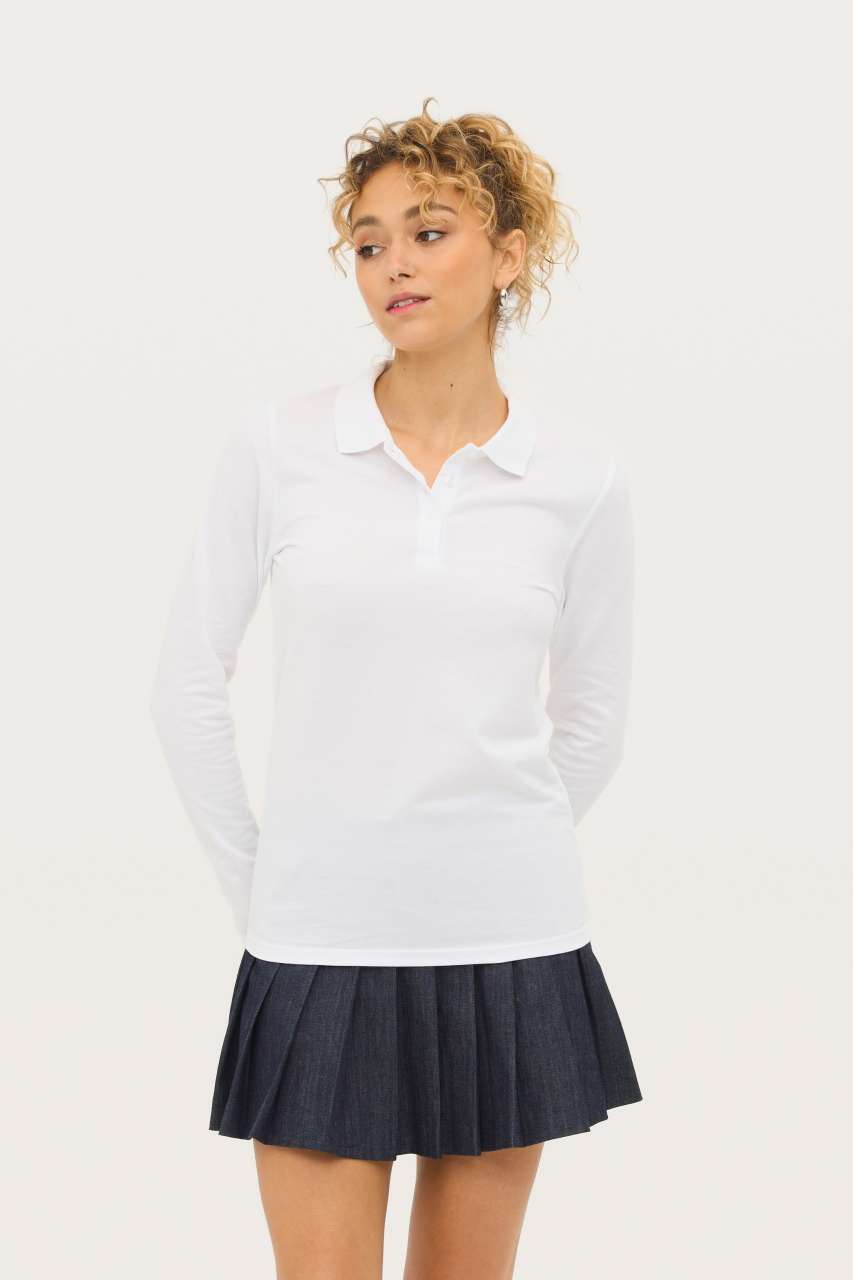 so02083 SOL'S PERFECT LSL WOMEN - LONG-SLEEVE PIQUÉ POLO SHIRT