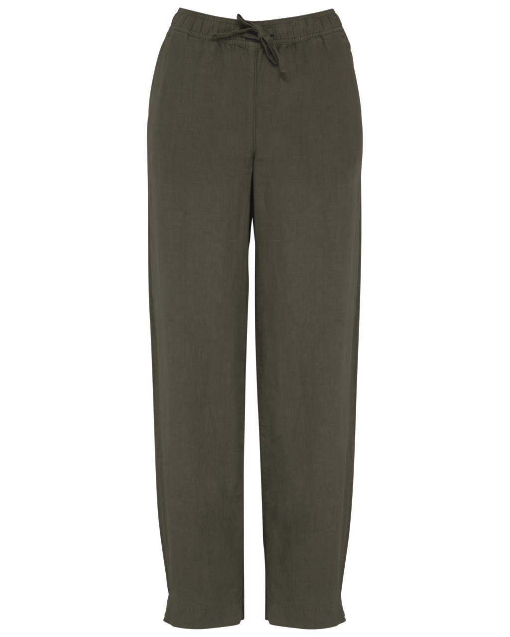 ECO-FRIENDLY LADIES' LINEN WASHED EFFECT TROUSERS