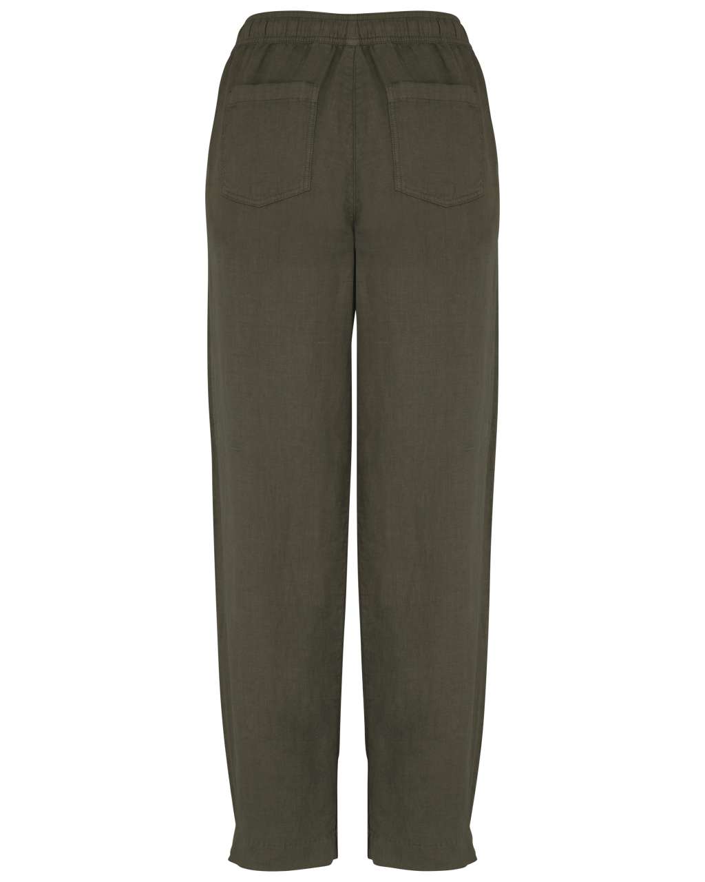 ECO-FRIENDLY LADIES' LINEN WASHED EFFECT TROUSERS