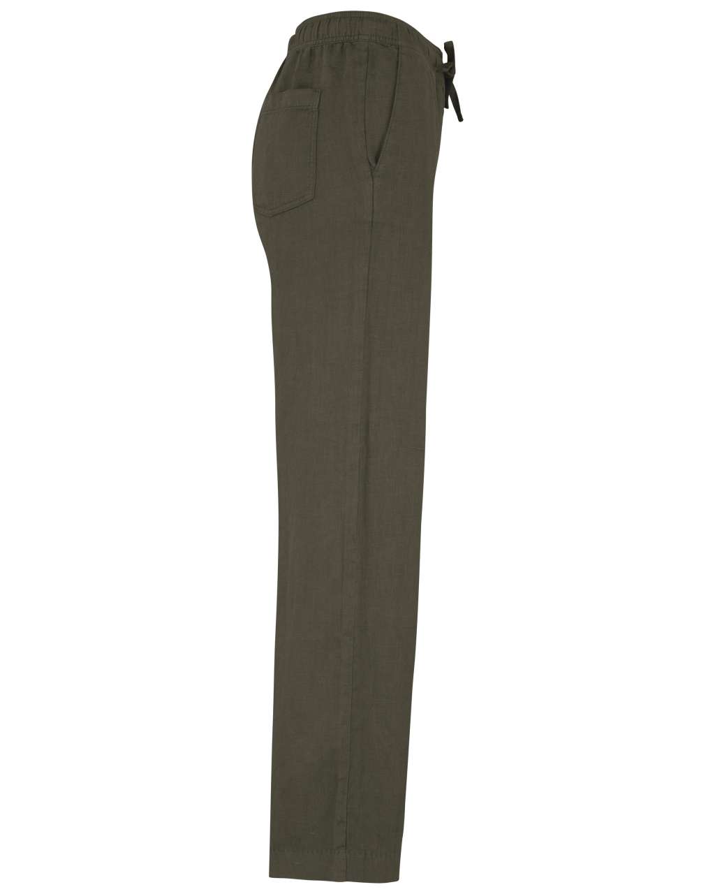 ECO-FRIENDLY LADIES' LINEN WASHED EFFECT TROUSERS